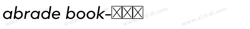 abrade book字体转换